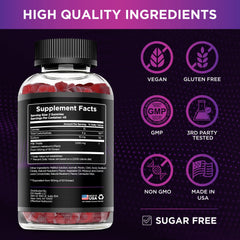 Sugar-free milk thistle gummies ingredients label