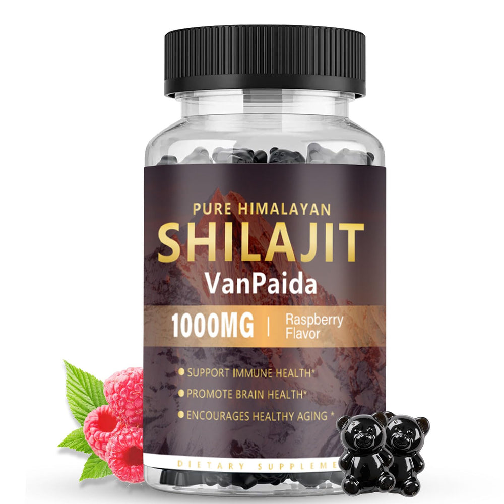 Sugar Free Shilajit Gummies bottle on white background
