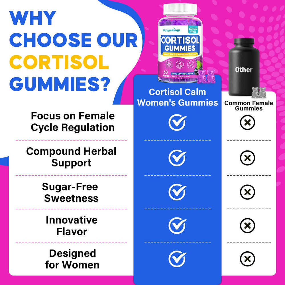 Sugar-free vegan cortisol gummies for women