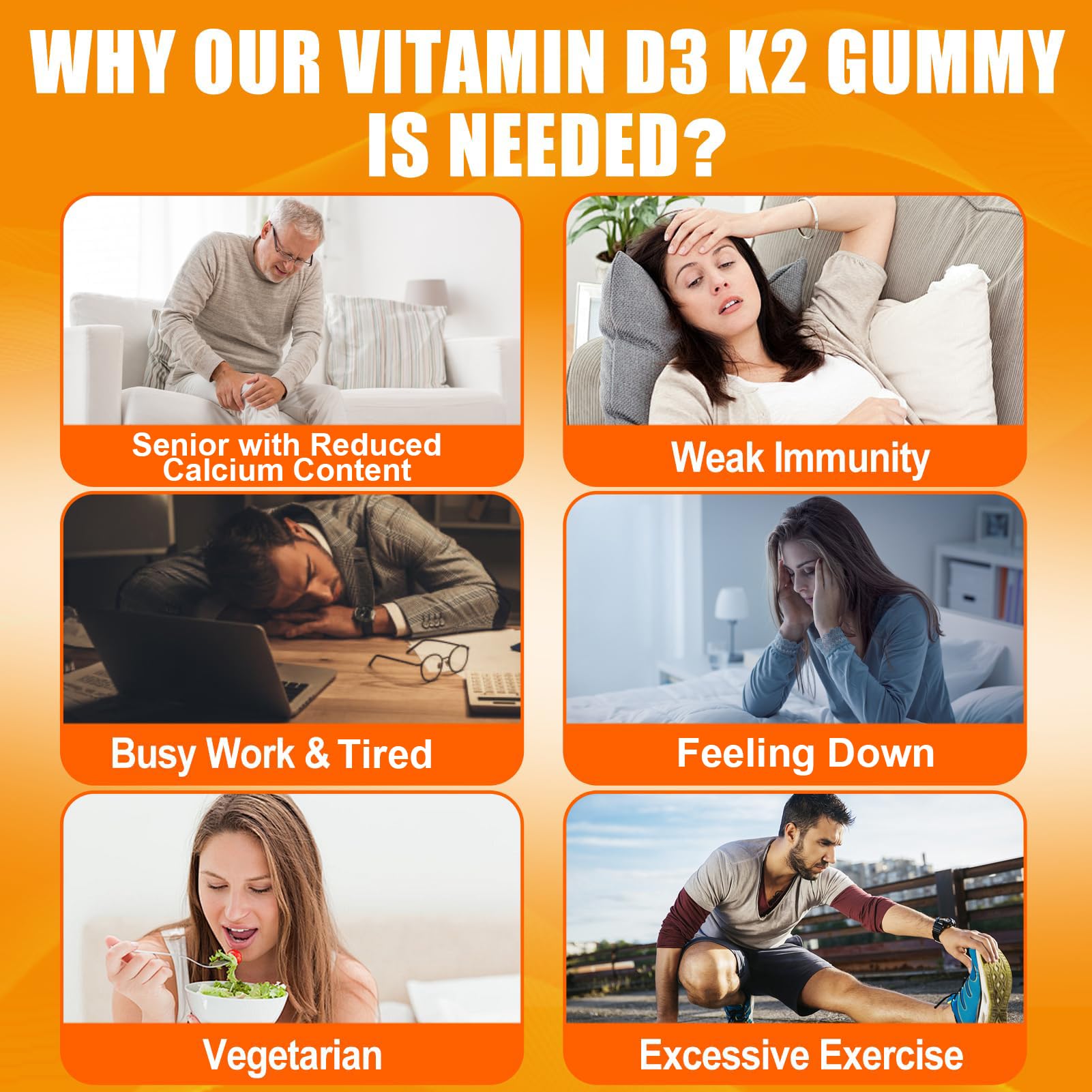 Sugar-free vegan D3 K2 gummies label
