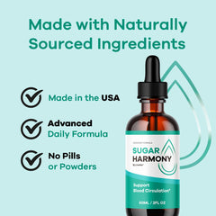 Ingredients panel of Sugar Harmony Drops