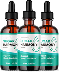 Front view of Sugar Harmony Drops 3-pack packaging