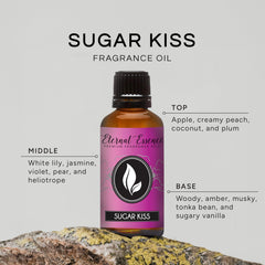 Close-up of Sugar Kiss 30ml fragrance oil dropper cap