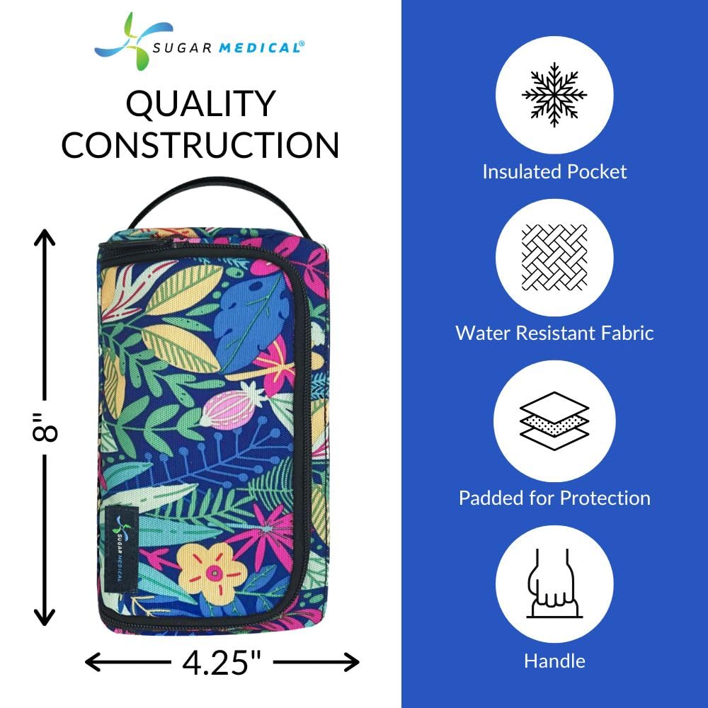 Travel-friendly IVF organizer bag in blue floral print