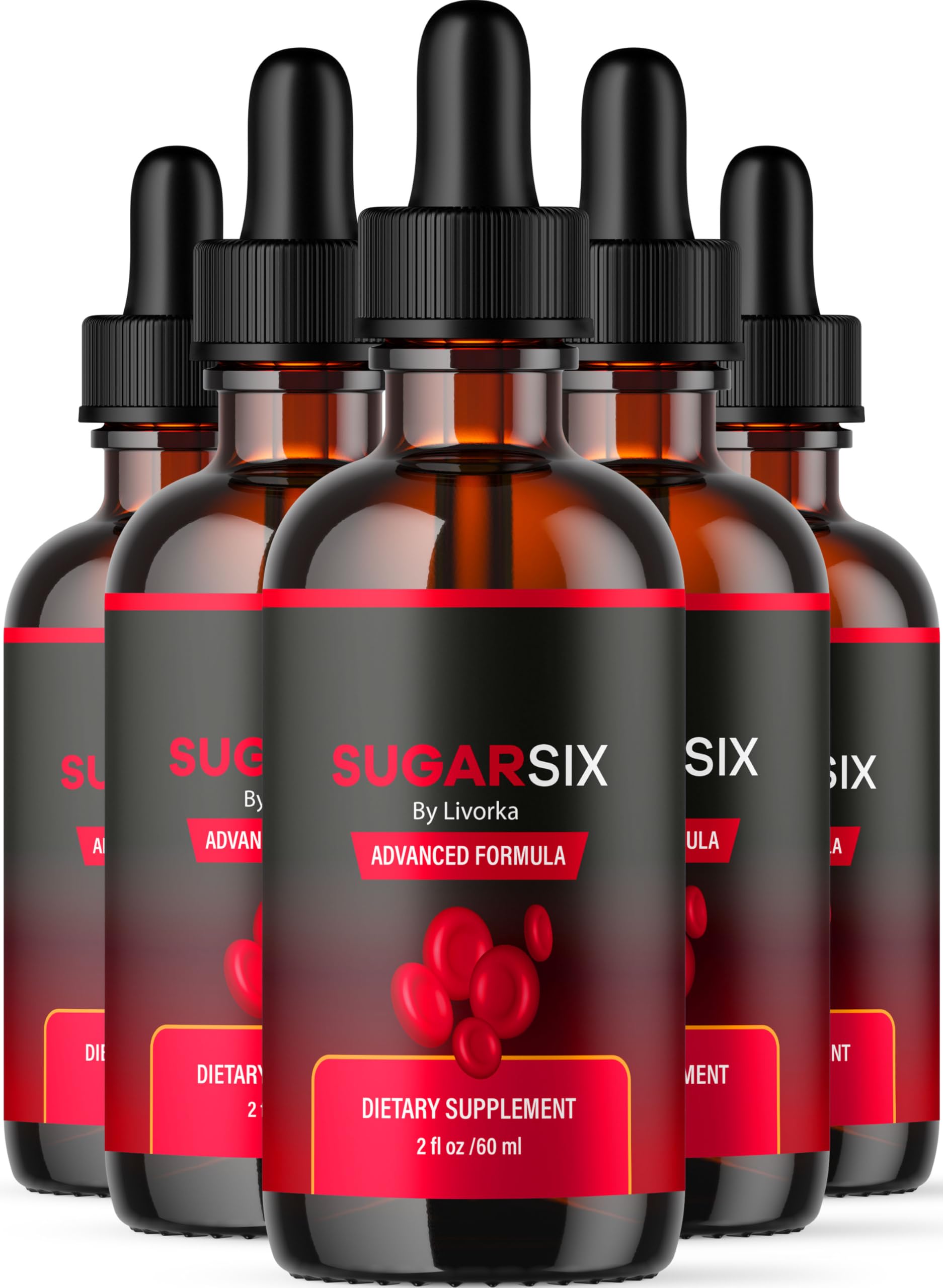 Sugar Six 5 Pack bottles displayed together