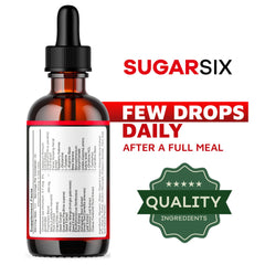 Sugar Six Drops bottle with dropper