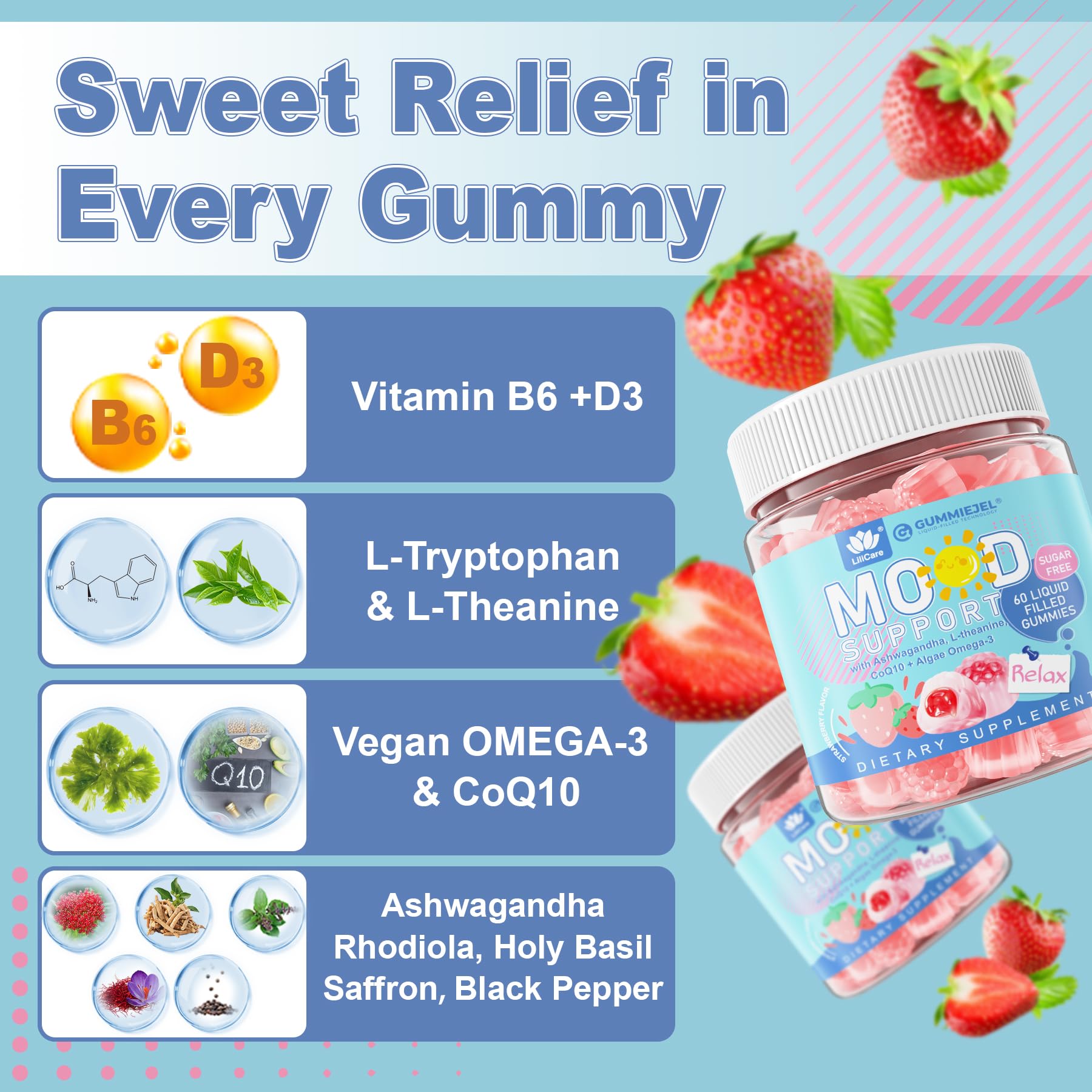 Liquid-filled GummieJel gummy highlighting filling
