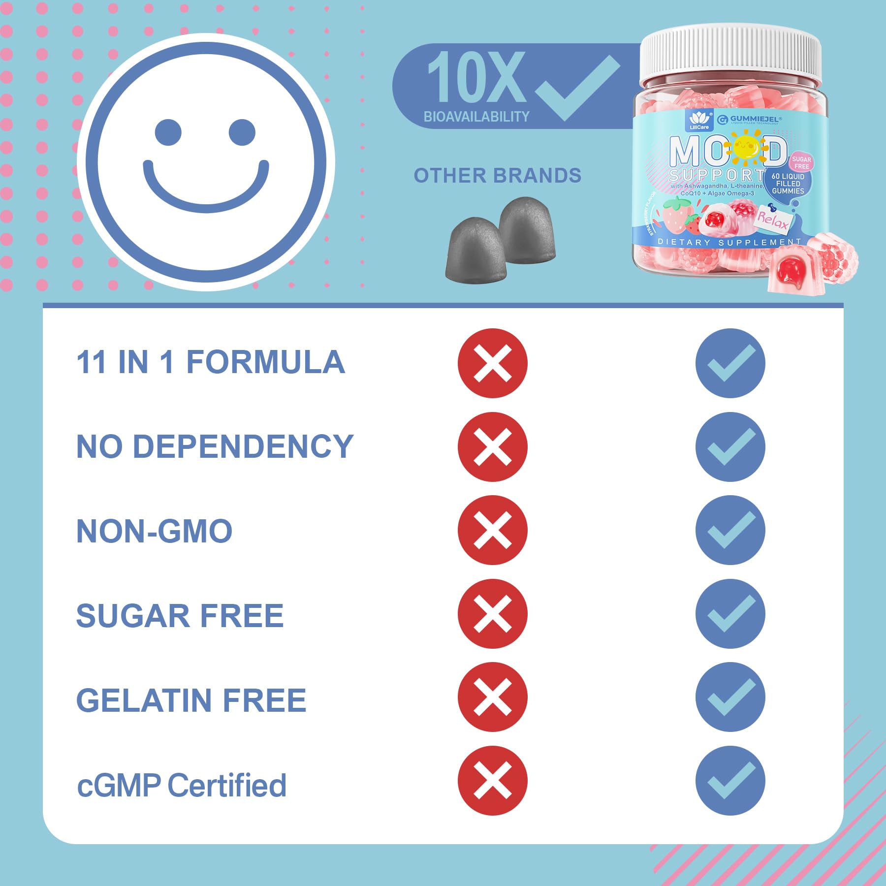Product packaging featuring vegan and sugar-free labels