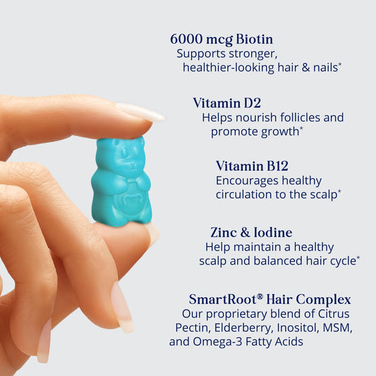 Biotin 6000mcg gummy label