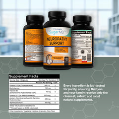 SugarMD Neuropathy dosing pack shows 90-day supply for simple daily routine.
