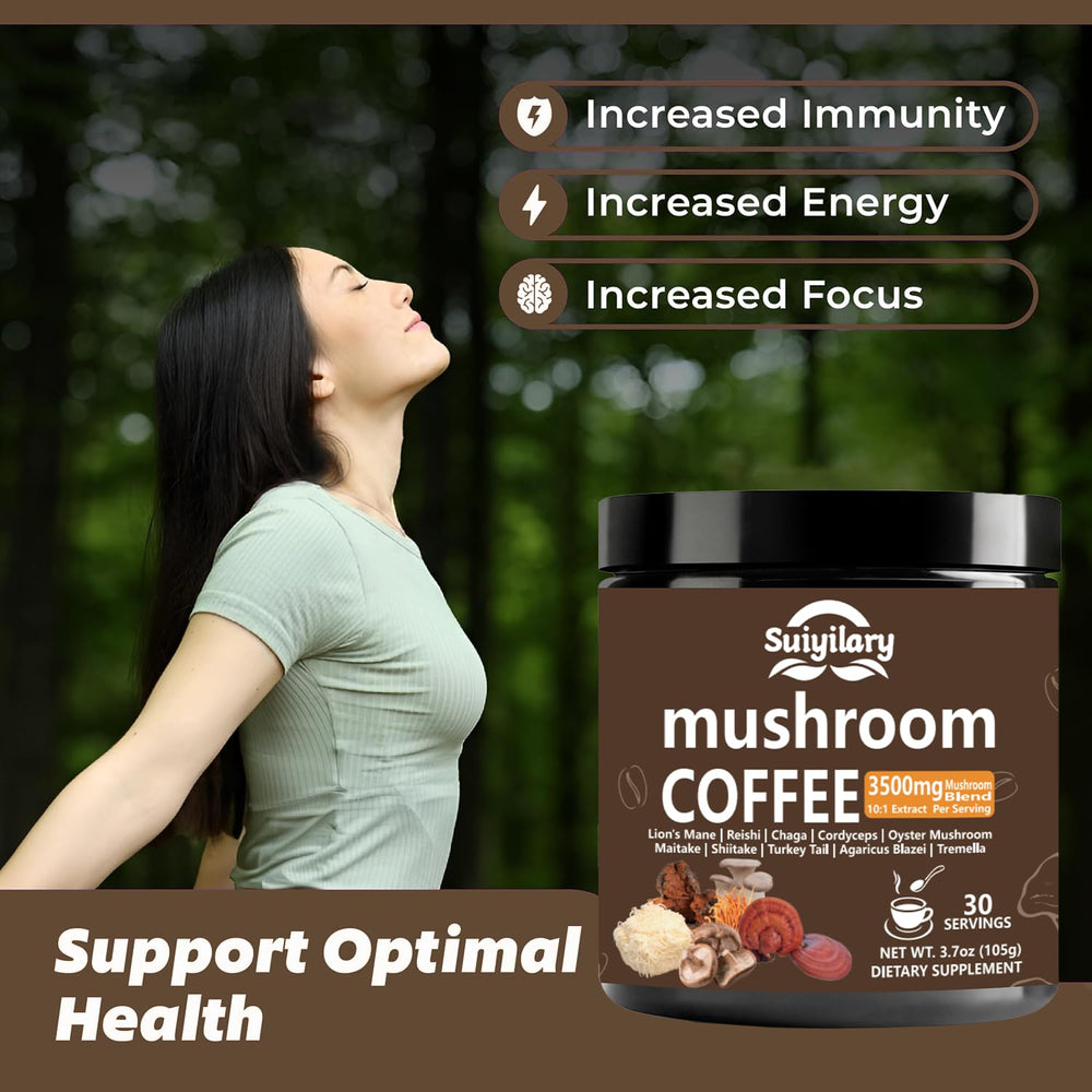 Mushroom coffee powder with 10:1 extract ratio