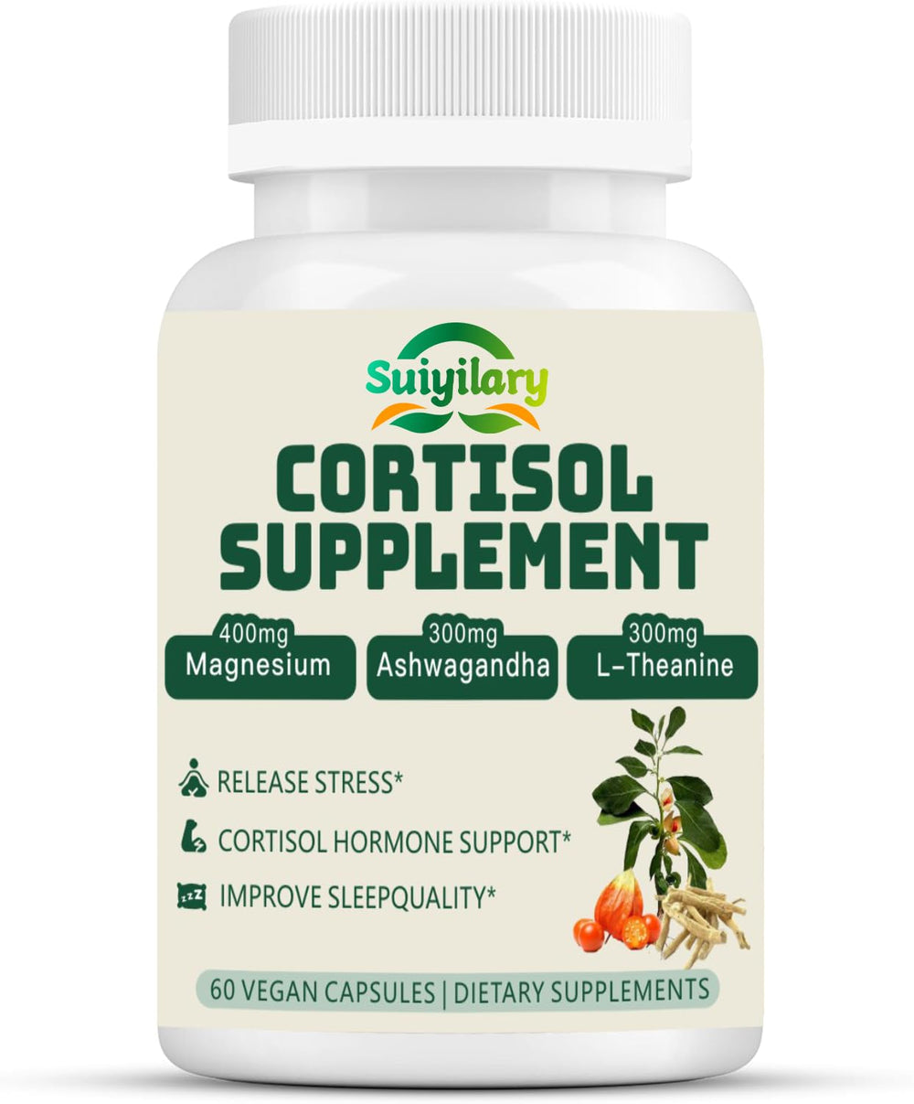 Suiyilary cortisol supplement bottle – front view