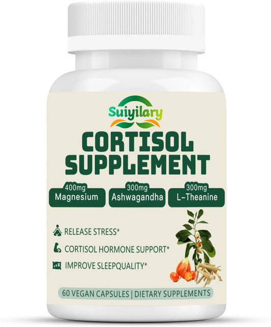 Suiyilary cortisol supplement bottle – front view