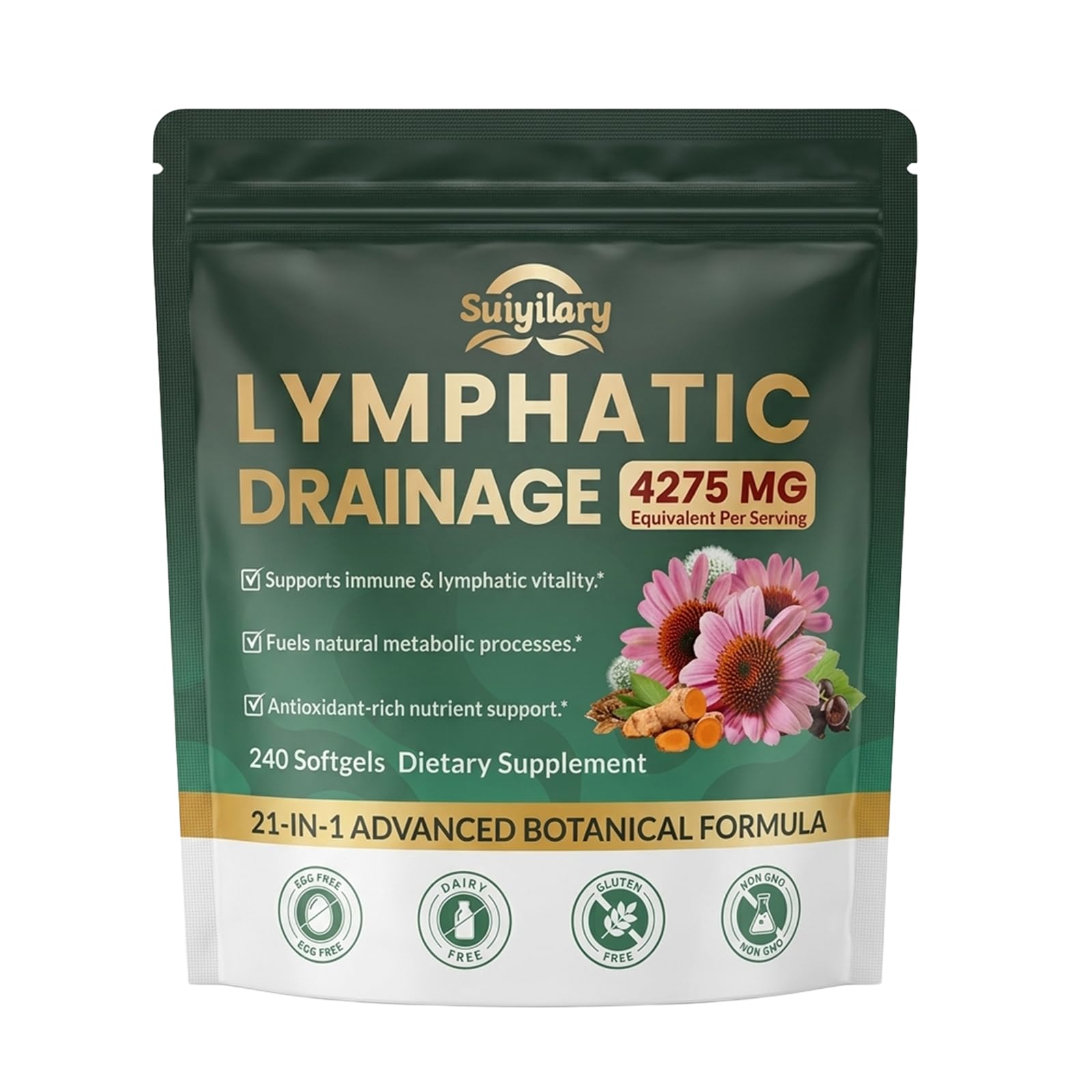 Suiyilary front packaging showing bottle label and herbal benefits