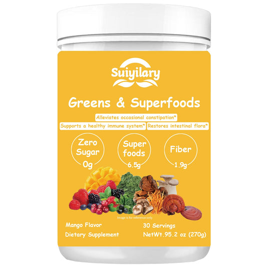 Suiyilary Greens Mango flavor powder tub and scoop