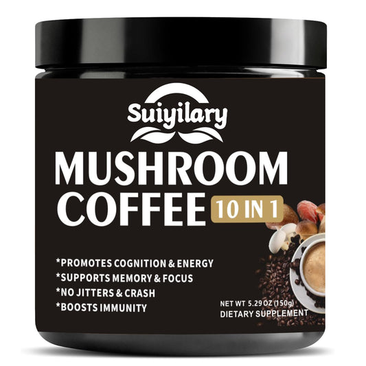 Suiyilary 10-mushroom coffee blend package with Lion's Mane and Reishi