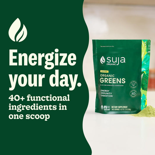 Scoop of greens powder being added to water