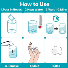 Beads shaped into dental repair forms