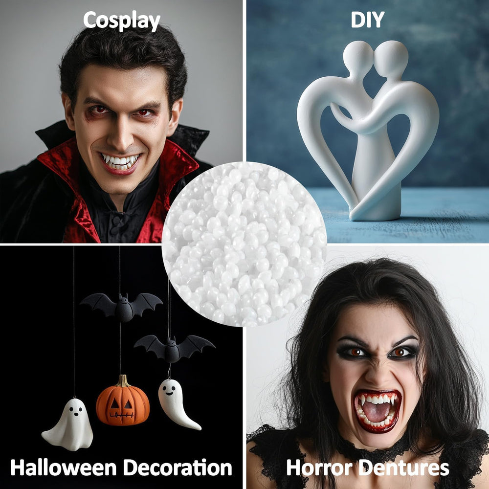 Vampire teeth fangs crafted from moldable beads