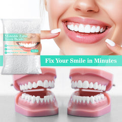 Beads molded to fit teeth for a snug, natural feel