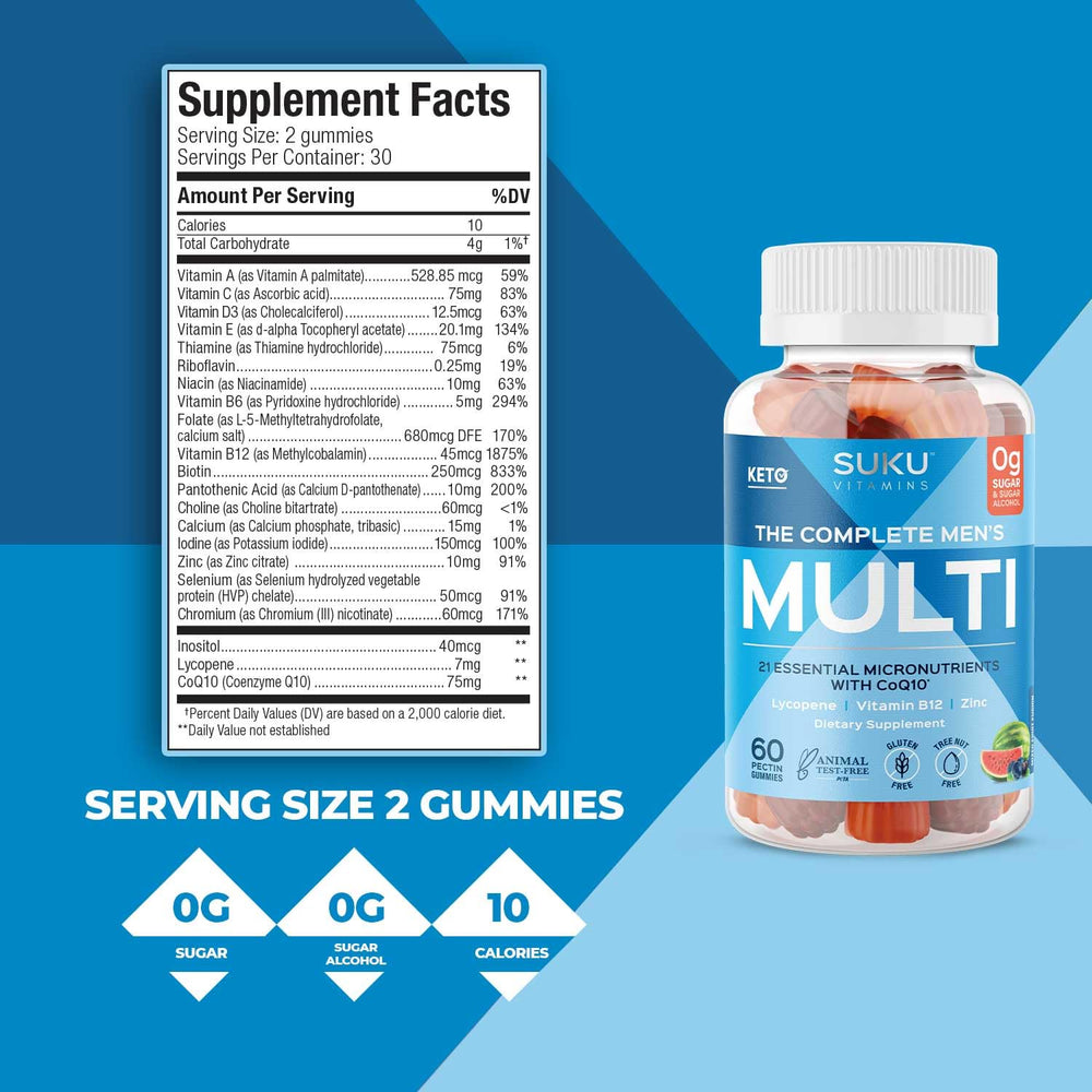Vegan, sugar-free, gluten-free, keto-friendly badge on packaging