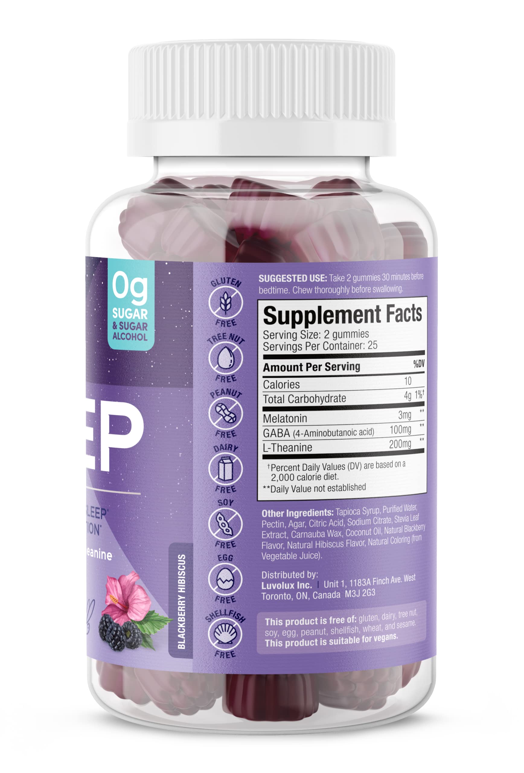 SUKU Restful Sleep Gummies bottle with label close-up
