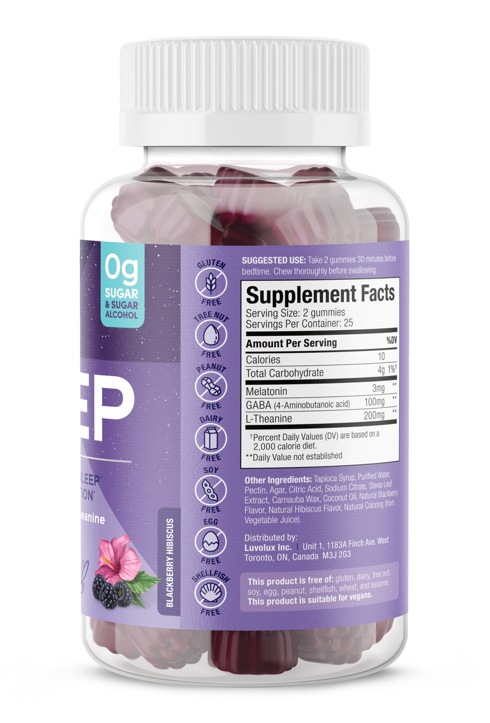 SUKU Restful Sleep Gummies bottle with label close-up