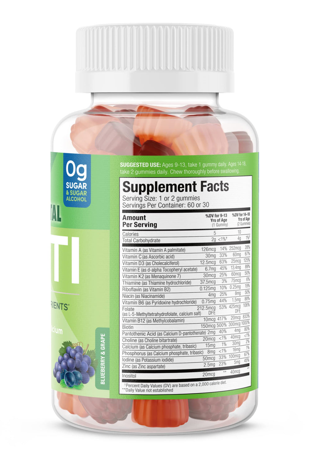 SUKU Teen Boy Multivitamin Gummies grape flavor packaging