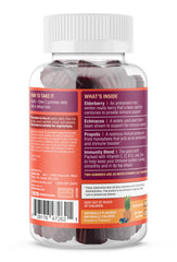 Close-up of elderberry, echinacea and propolis gummies