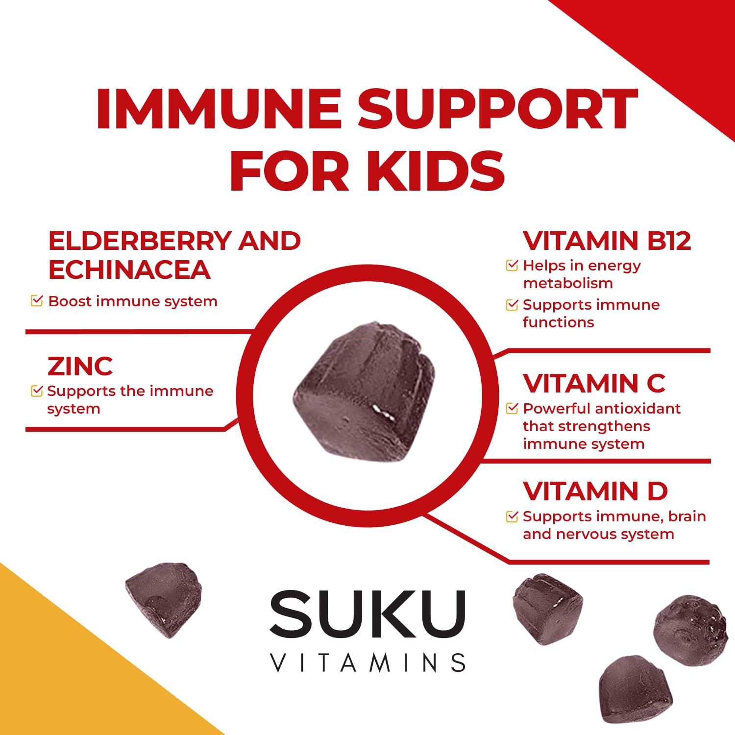 On-the-go pack of SUKU Vitamins Kids Immunity Gummies