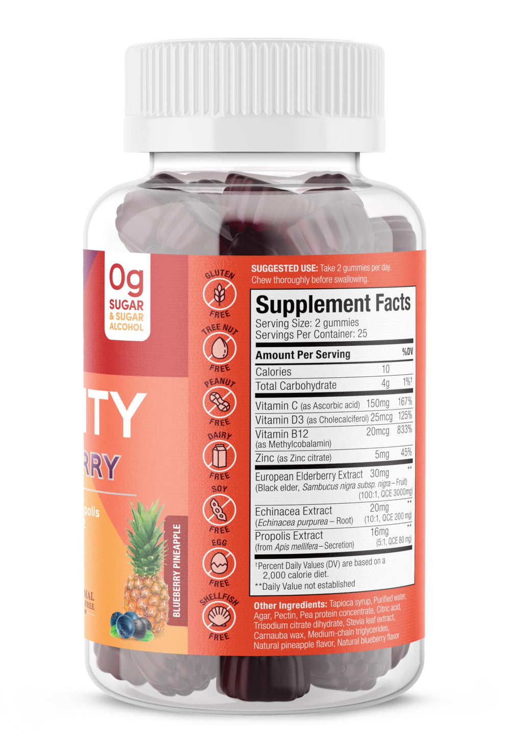 Front label of SUKU Vitamins Ultimate Immunity Gummies