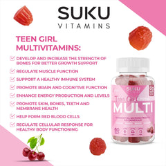 Label highlighting Vitamin D3 and K2 in SUKU gummies