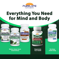 Visual of SulforaMAX ingredients: quercetin, hesperidin, pterostilbene, fisetin