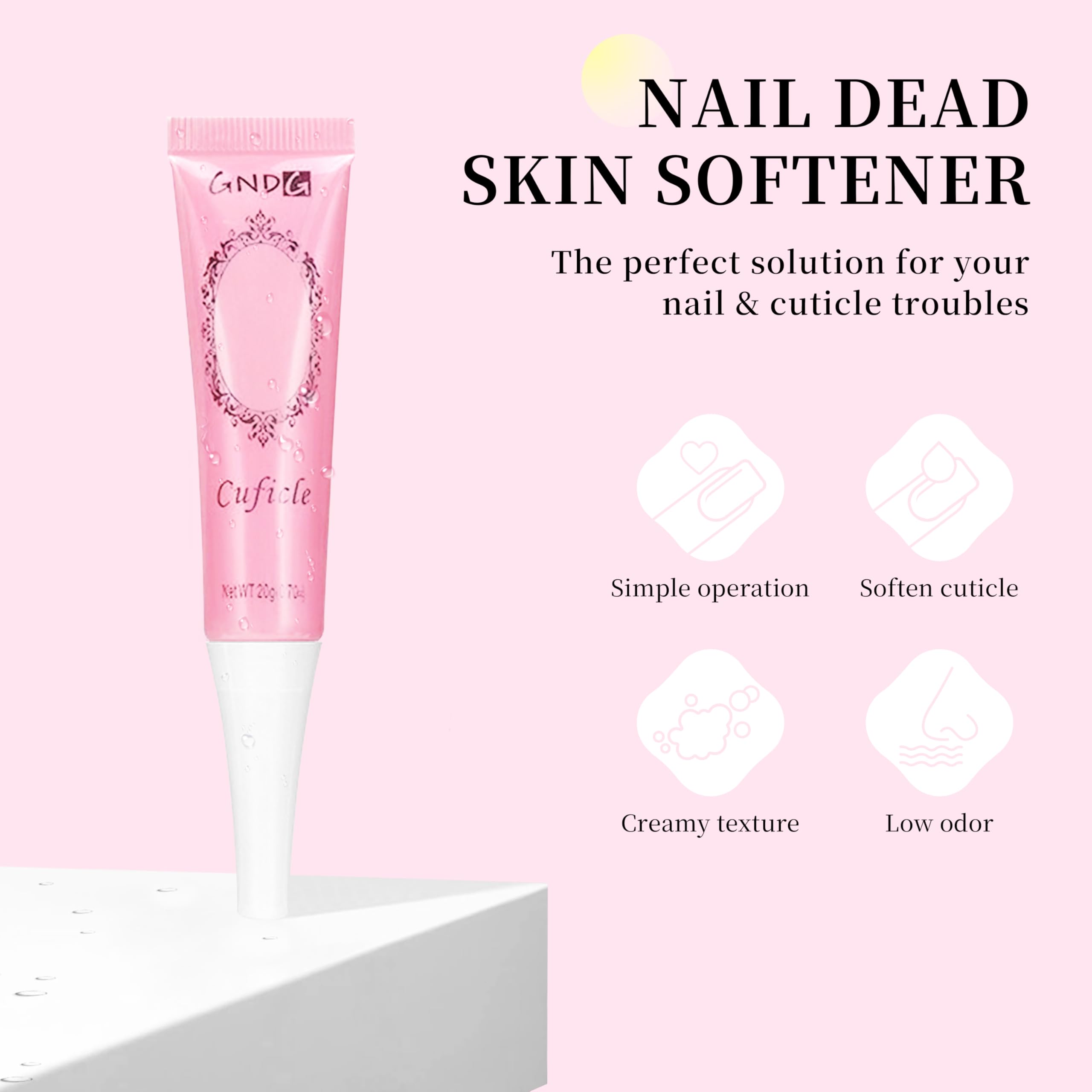 SULLMAR cuticle pusher tool shown for gentle removal of softened skin