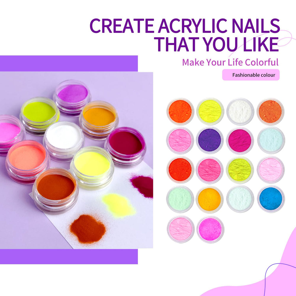 SULLMAR glitter acrylic powder collection for sparkling nail art designs.
