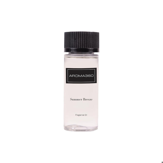 Aroma360 Summer Breeze 50mL fragrance oil bottle close-up