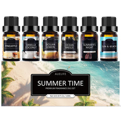 Coconut-scented essential oil bottle from Summer Essential Oils Set