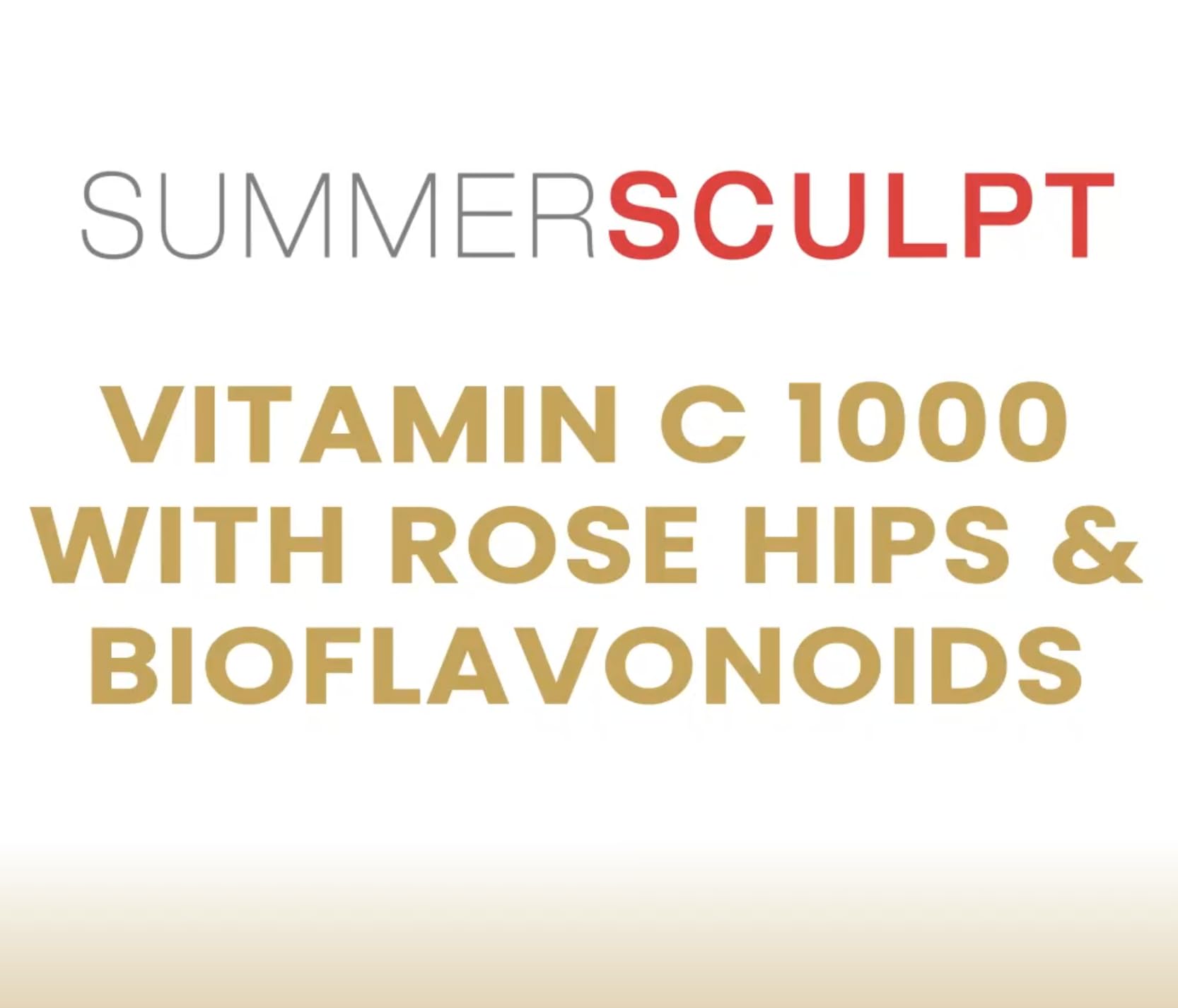 Nutrition facts panel highlighting buffered non-acidic Vitamin C