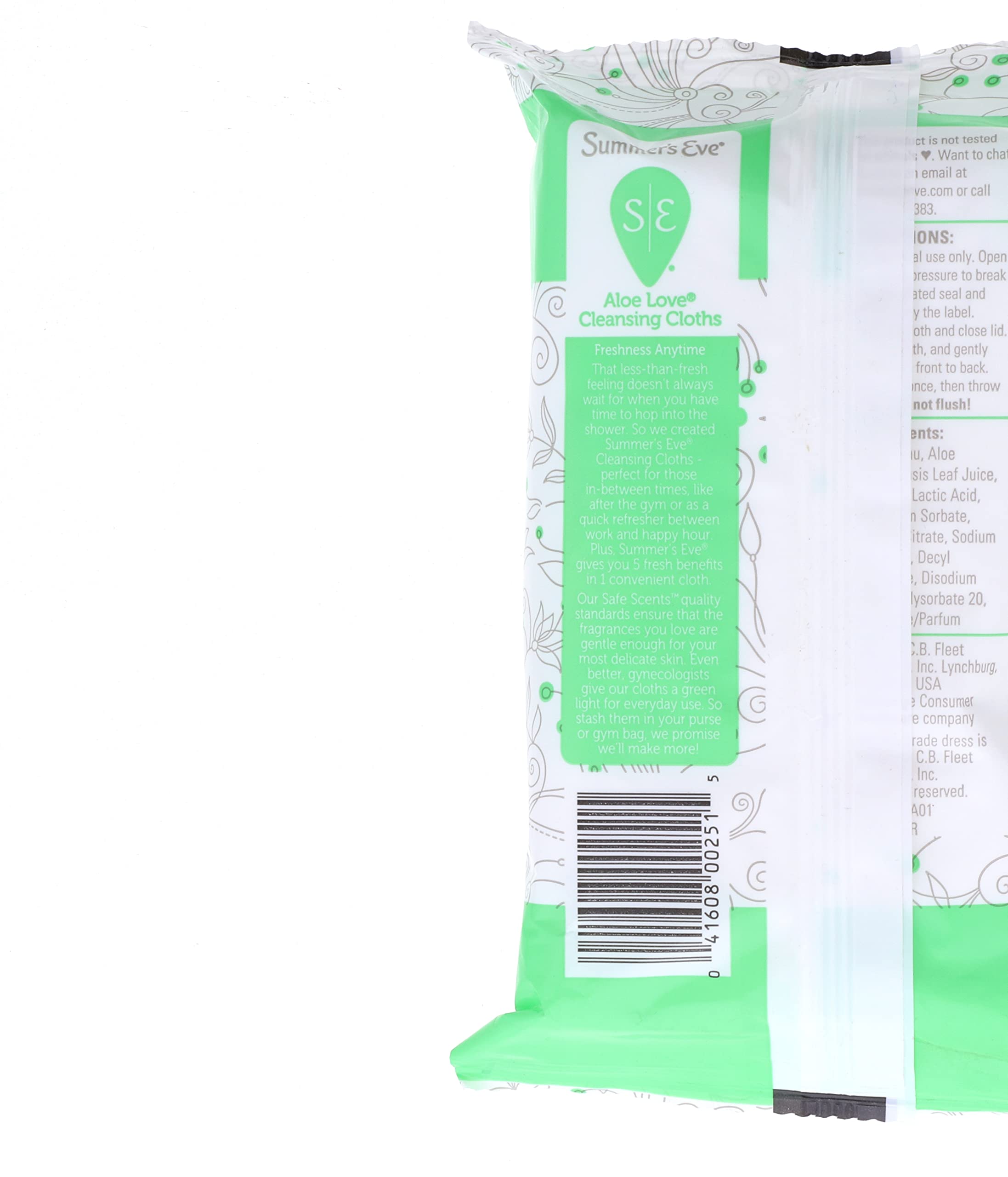 Summer's Eve Aloe Love wipes scent inspired by aloe and hyacinth.