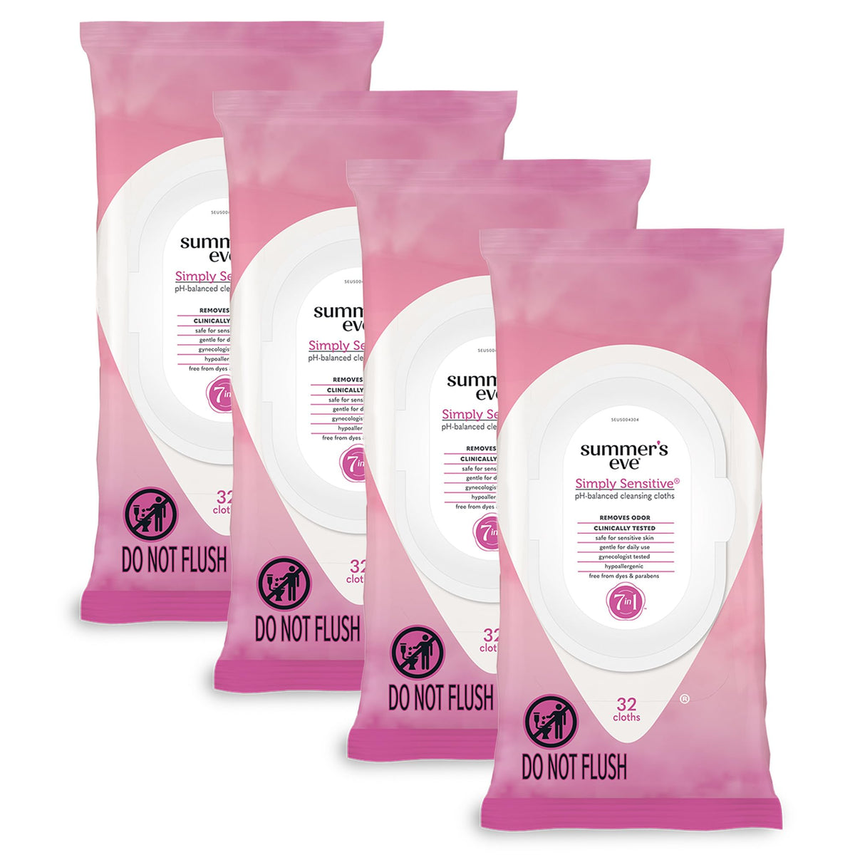 Summer's Eve Simply Sensitive wipes in the box provide a daily gentle cleanse.