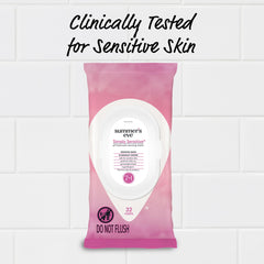 Summer's Eve Simply Sensitive micellar-cleanse focus shows gentle removal of odor-causing particles.