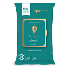 Summer's Eve Spa Calming Chamomile wipes pack close-up for on-the-go freshness