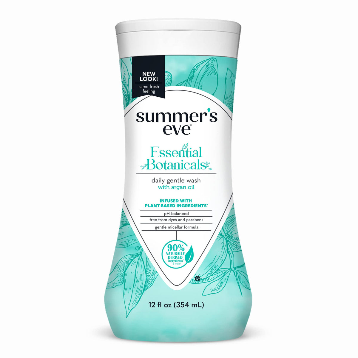 Summerseve Essential Botanicals argan oil bottle offers gentle daily cleansing.