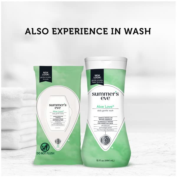 Summer's Eve Aloe Love wipes gynecologist-tested logo display