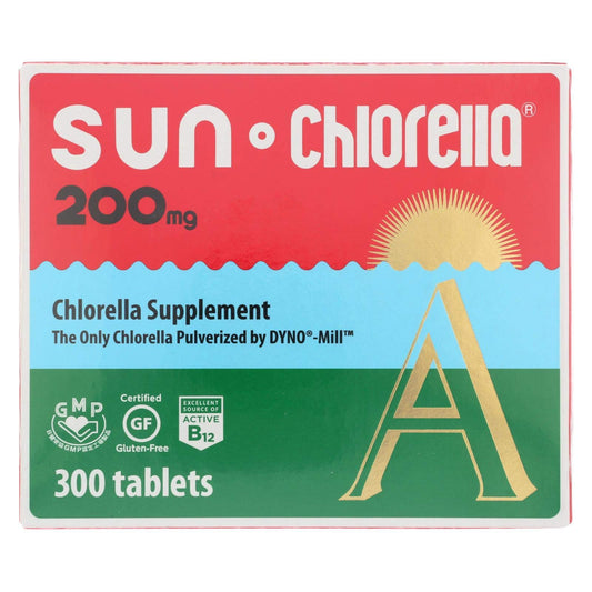 Sun Chlorella chlorella supplement bottle with 300 tablets (200 mg each)
