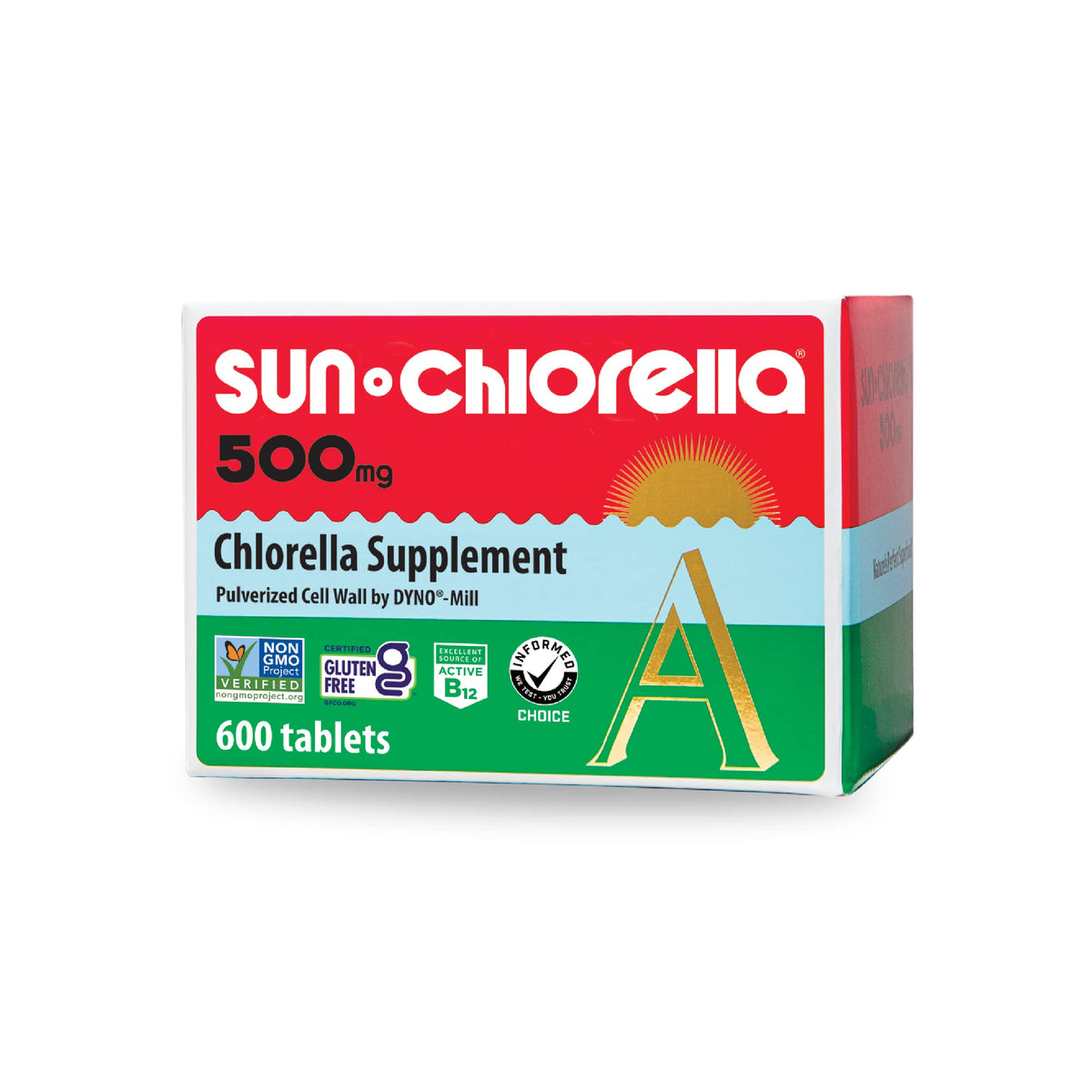Sun Chlorella 500mg bottle with label