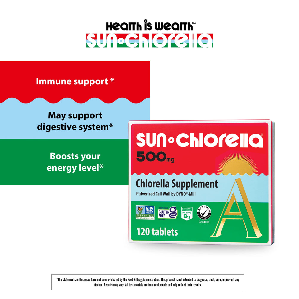Immunity support image for Sun Chlorella 500mg tablets