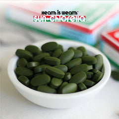 Sun Chlorella 500mg tablets packaging box