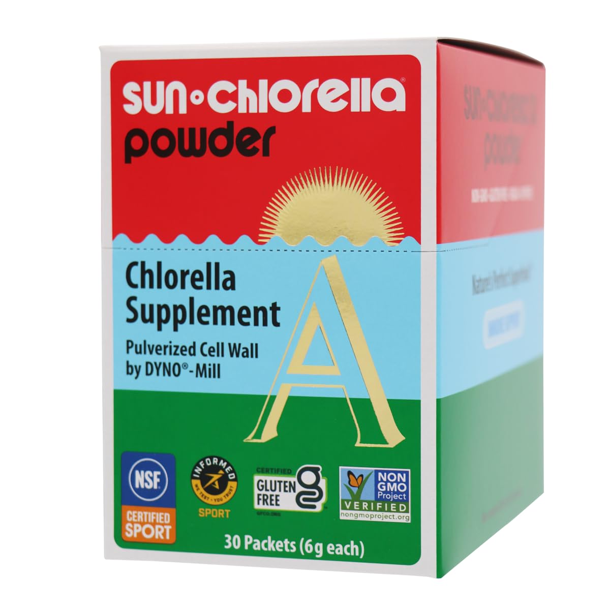 Close up of chlorella powder texture