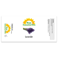 Lavender essential oil 16 oz amber bottle close-up